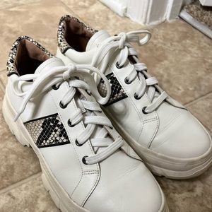 Paolo White Chunky Sole Sneakers
